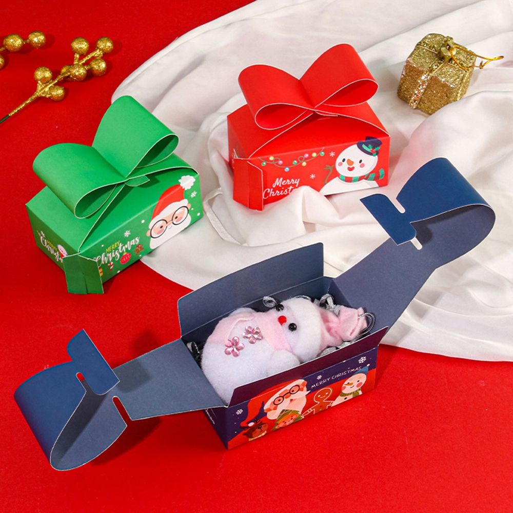 1 Pcs Christmas Papieren Zak Voor Snoep Cookie Biscuit Chocolade Verpakking Doos Met Venster Gebak Levert