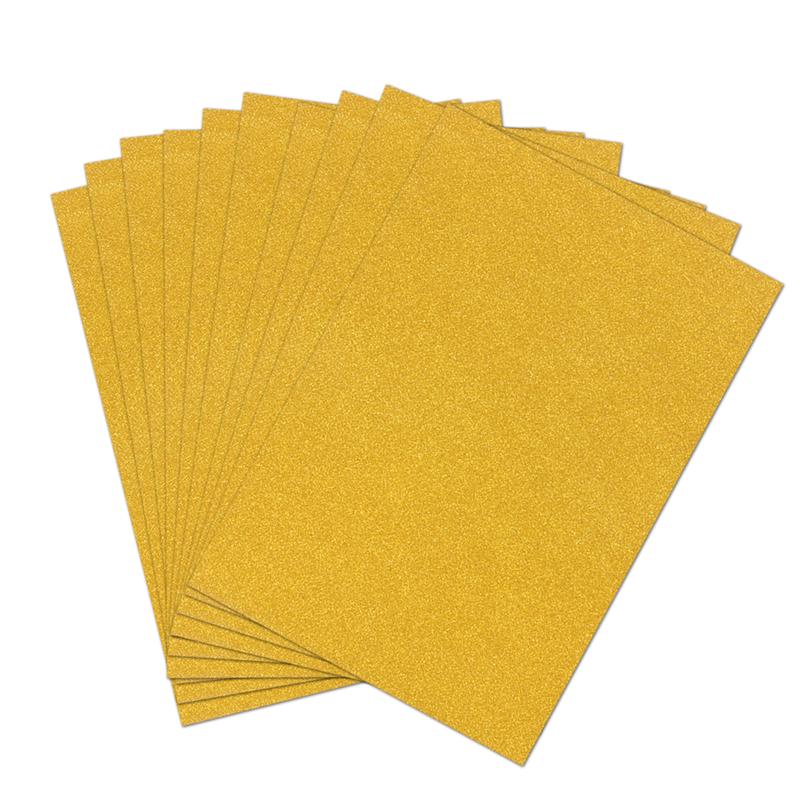 10pcs A4 Sheets Glitter Cardstock Card Making Diy Material Sparkling Craftwork Scrapbooking: Gold