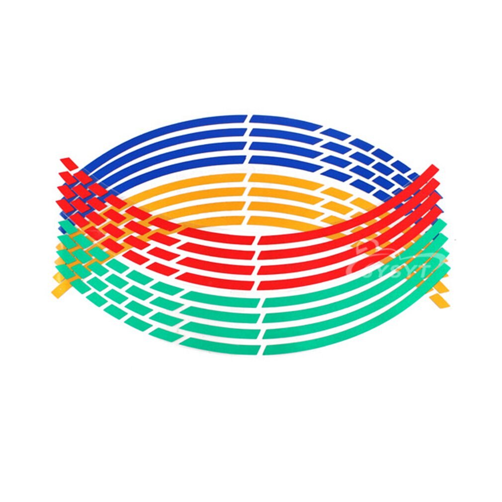 Paski kół naklejki na koła motocyklowe akcesoria naklejki zestawy fluorescencyjne naklejki motocyklowe taśma obręczowa