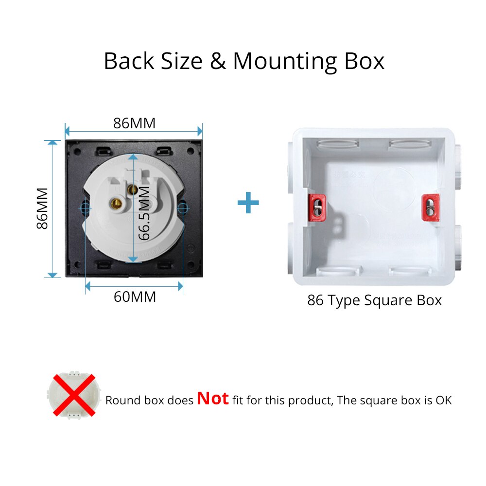 Wallpad Crystal Glass Panel Wall Blank Panel Fill Blank Of the Wall No Function