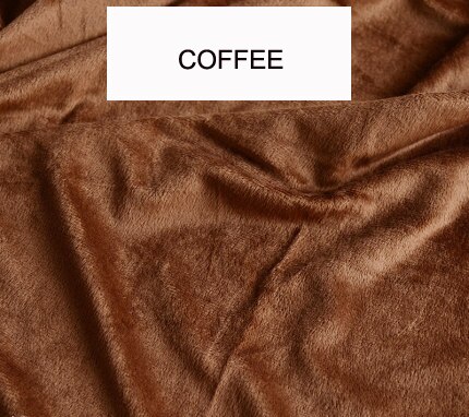Tissu Velboa brossé en Polyester Super doux, boucle en tricot velours, peluche court pour jouet: COFFEE