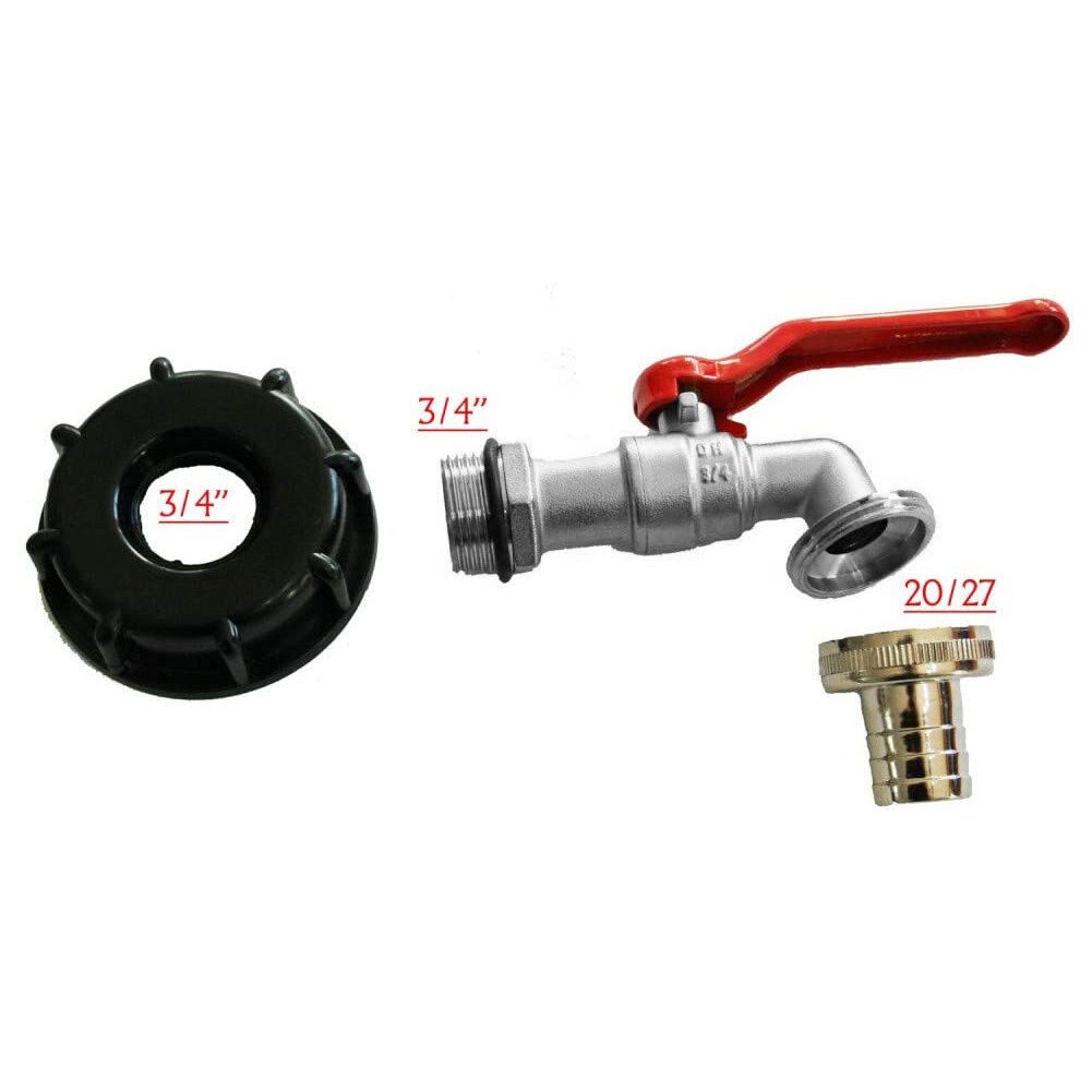 IBC Tank Adapter S60X6 to Brass Tap 1/2 Replacement Valve Fitting Connector