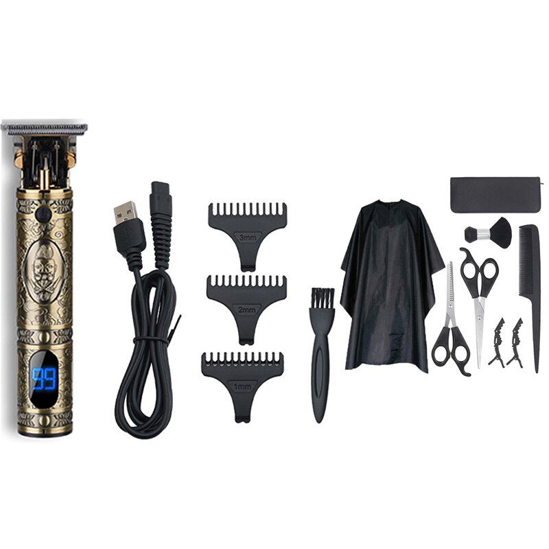 Usb Oplaadbare Tondeuse Elektrische Cordless Skelet Tondeuse Scheerapparaat Trimmer Mannen Kapper Haar Snijmachine 0Mm Scheermes: 14