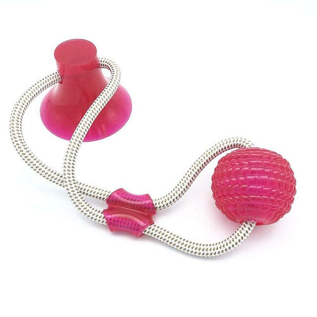 suction cup tug dog toy with Suction Cup Push Elastic Ropes Pet Tooth Cleaning Chewing Playing IQ Treat Puppy Cats Toys: Style C 1