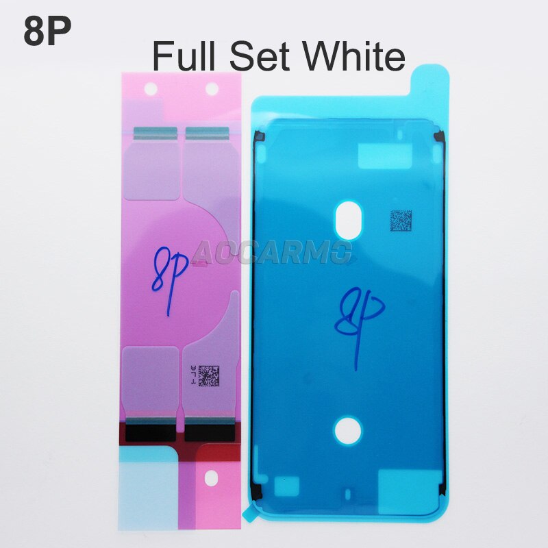 Aocarmo wyświetlacz LCD ekran wodoodporny klej naklejki baterii taśma klejąca dla iPhone 6S 6SP 7 7P 8 8P plus X XS XS Max Max XR: 8P White