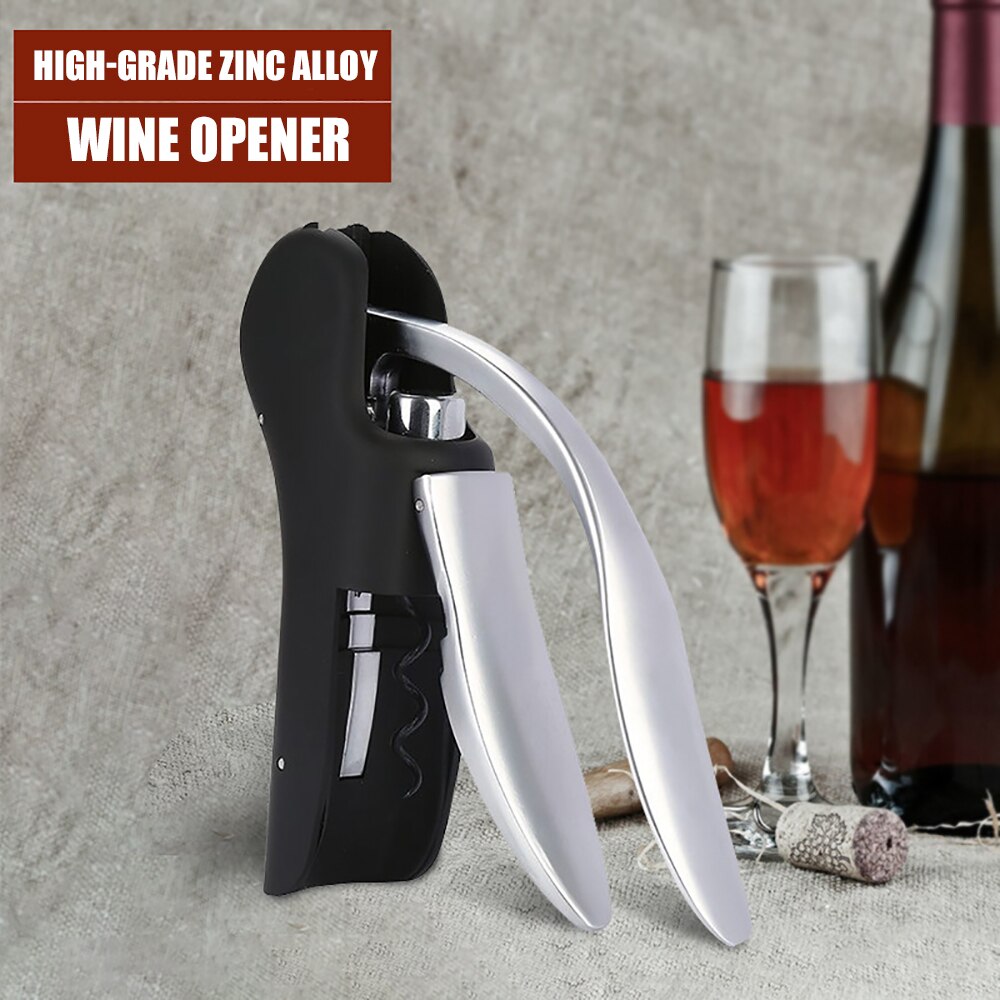 Zinc Alloy Power Wine Opener Bottle Corkscrew Opener Built-In Foil Cutter Premium Rabbit Lever Corkscrew For Wine