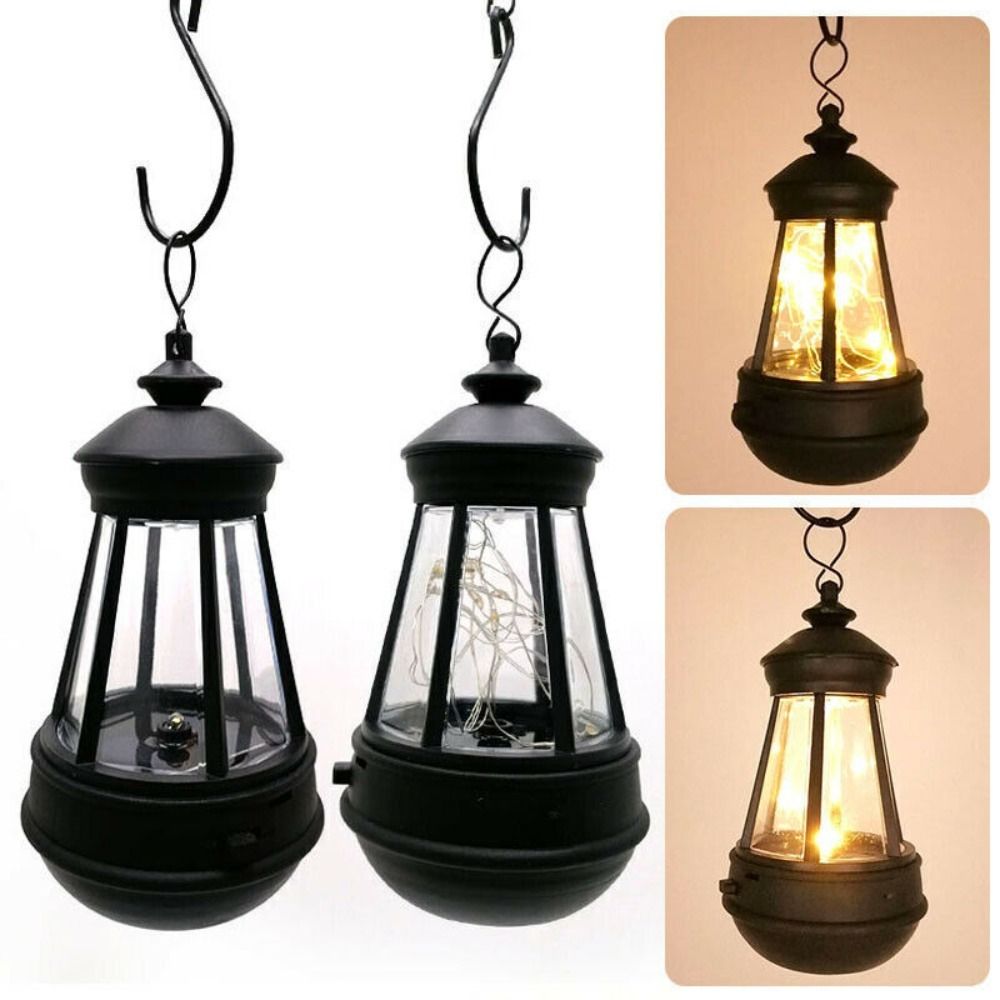 Patio Garden Decor Solar Lantern Hanging LED Light Outdoor Yard Waterproof Garden Lighthouse lantern