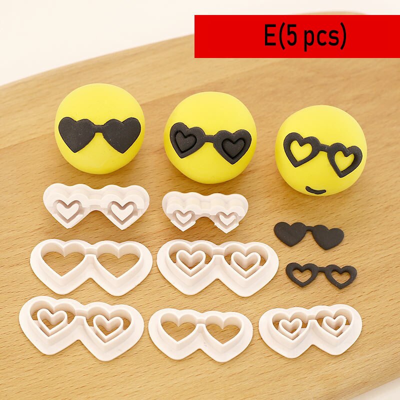 Moules à biscuits en forme de lunettes, ustensiles de cuisson, bricolage de gâteau de mariage pour enfants: E