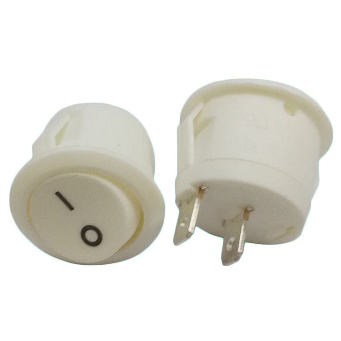 MINI bouton-poussoir rond | 10 pièces, diamètre 2PIN, rouge blanc noir, interrupteur à bascule, interrupteurs d'alimentation pour bateau ON/OFF 3A/250V 6A/125V