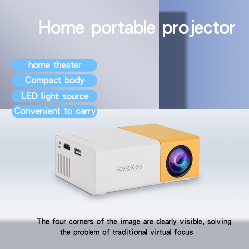 Der tragbare Mini-HD-Projektor YG300 eignet sich für Heim-, Außen- und tragbare Projektoren, die USB-, HDMI- und SD-Kartenverbindungen unterstützen