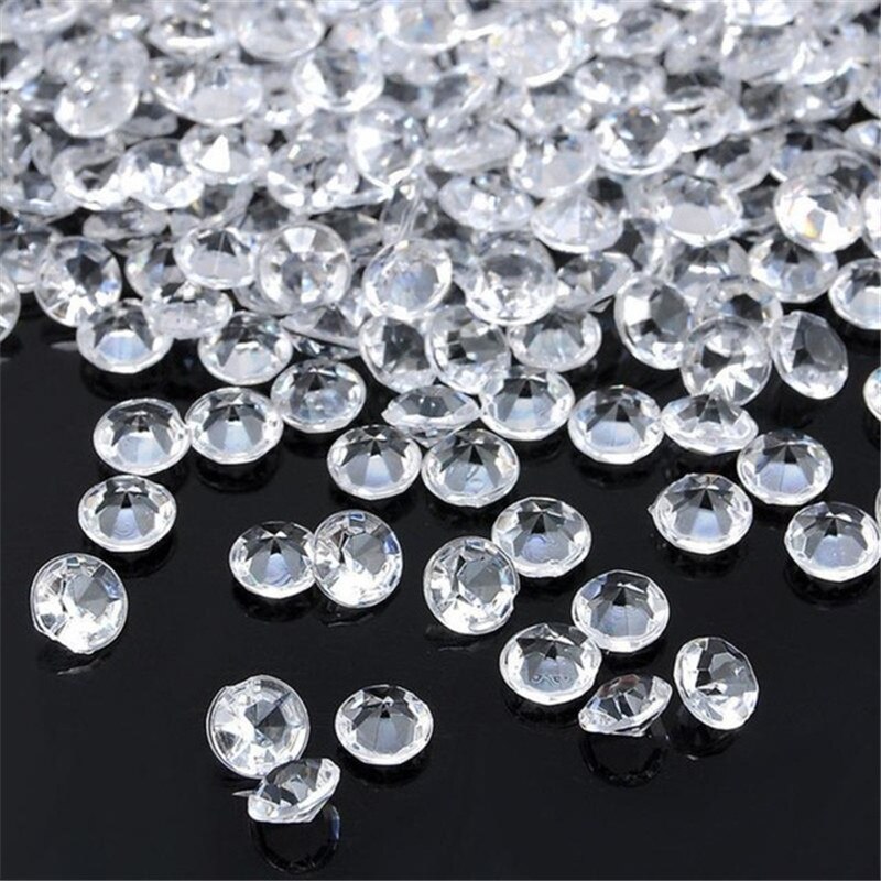 3mm Acrylic Diamond Confetti Wedding Decoration Crafts Diamond Confetti Table Scatters Clear Crystal Centerpiece Party: B 1000PCS silver