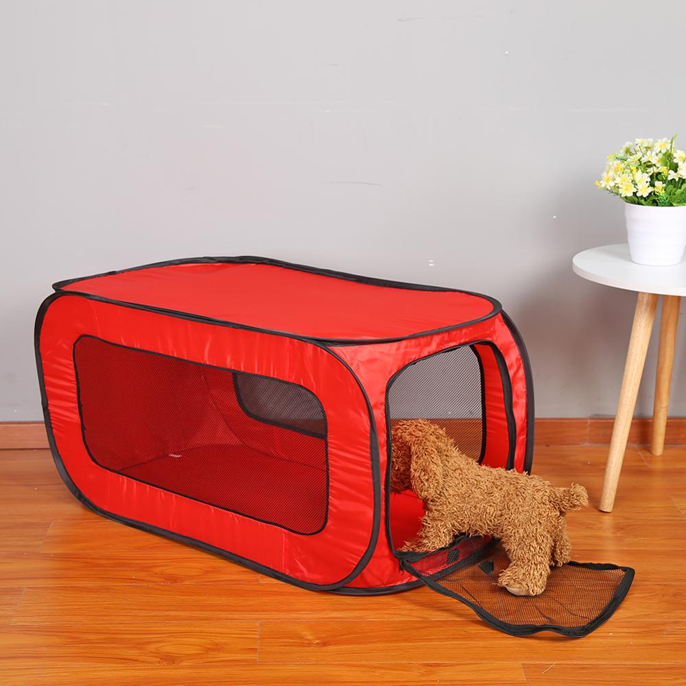 Tienda Rectangular plegable portátil para mascotas, jaula para perros, Corral, perrera, perrera, gato, tiendas para mascotas, túnel, casa para perros transpirable