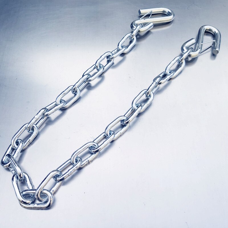 CVP Trailer Safety Wire Chains With S Spring Hooks, 1m Long Tie Down RV Parts Camper Caravan Accessories