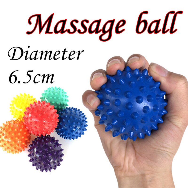 Pvc spiky massage bold udløsepunkt sport fitness hånd fod smerte stress relief fitness tilbehør muskel slappe af bolden 6 farver