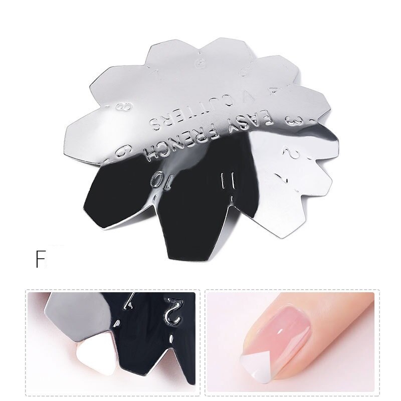 Easy French Smile Cut V Line Almond Shape Tips Manicure Edge Trimmer Nail Cutter Acrylic Pink White French Nails Accessories: FS-F