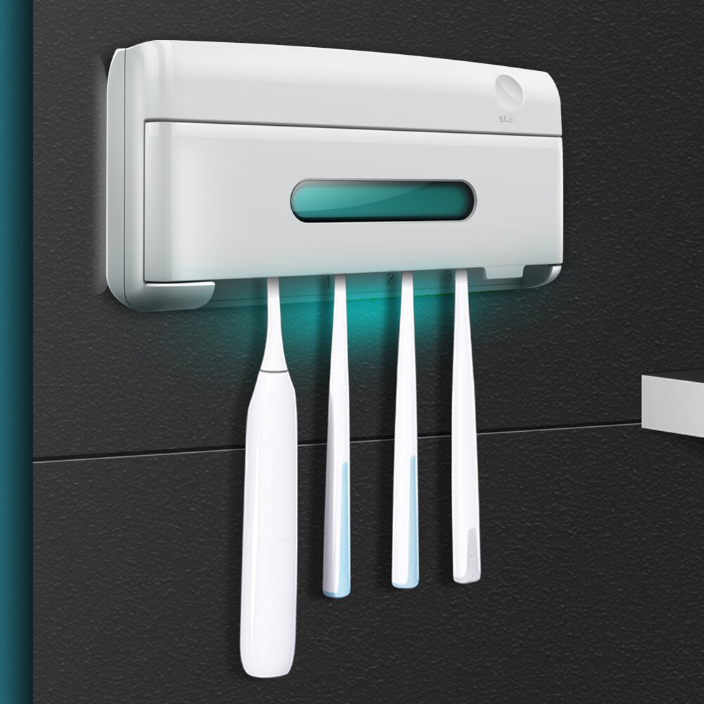 Smart Uv Desinfectie Tandenborstel Scheermes Sterilisator Box Usb Sanitizer Doos Orale Cleaner Box Holder Dental Care Wall Mount Thuis