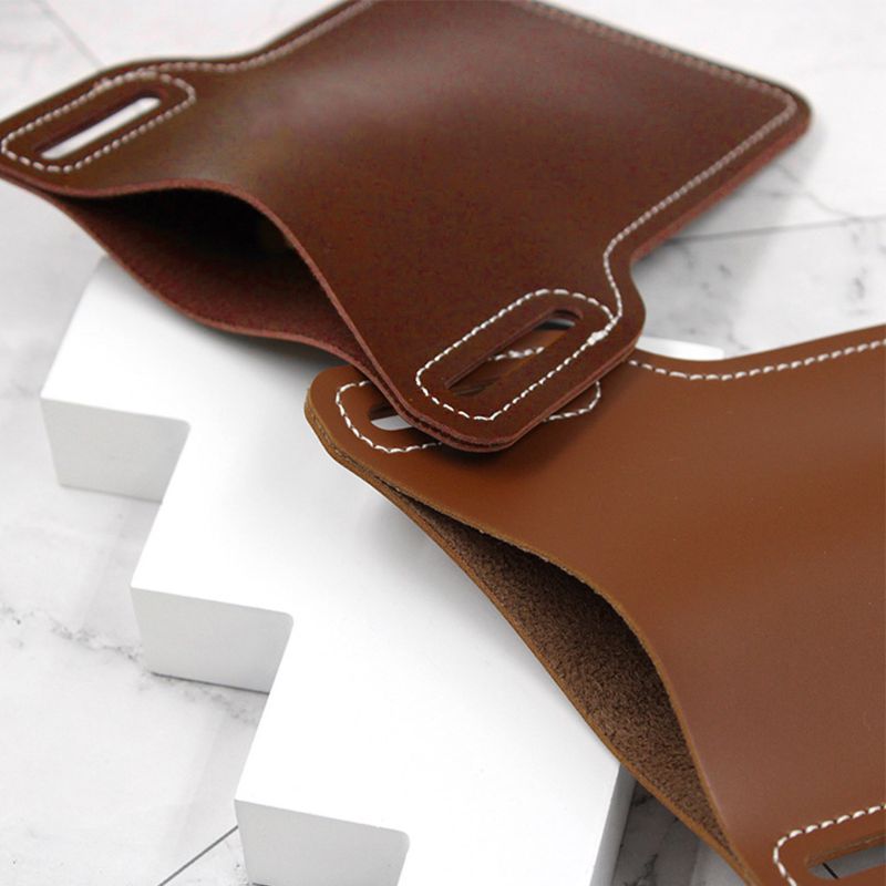 Mobile Phone Carrier Belt Pouch Men Cell Phone Loop Holster Case Belts Waist Bag Props PU Leather Purse Wallet