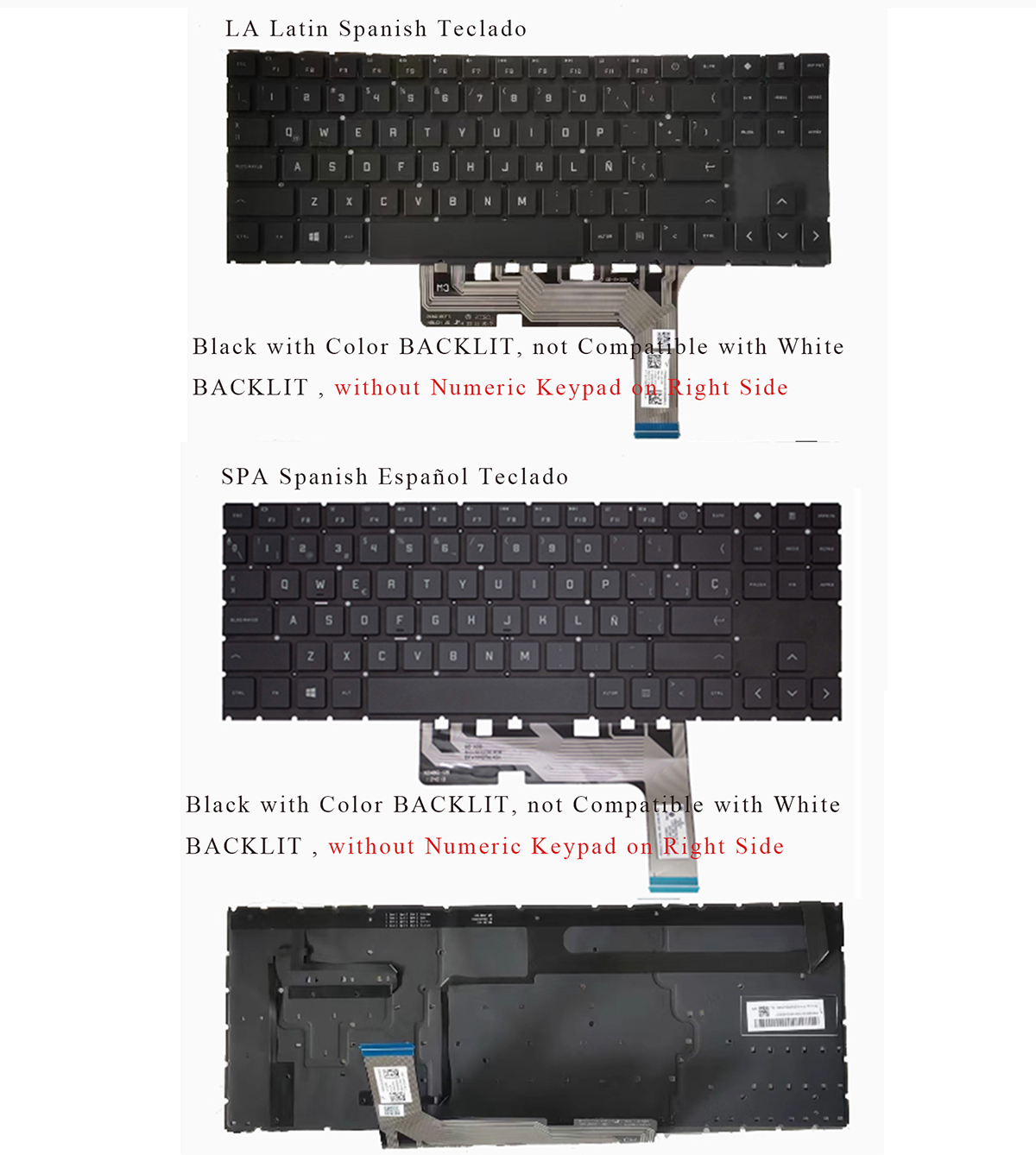 Latijns-spaans español teclado toetsenbord voor hp omen 15- en-serie 15-en0000la 15-en0001la 15-en0002la 15-en0003la verlicht