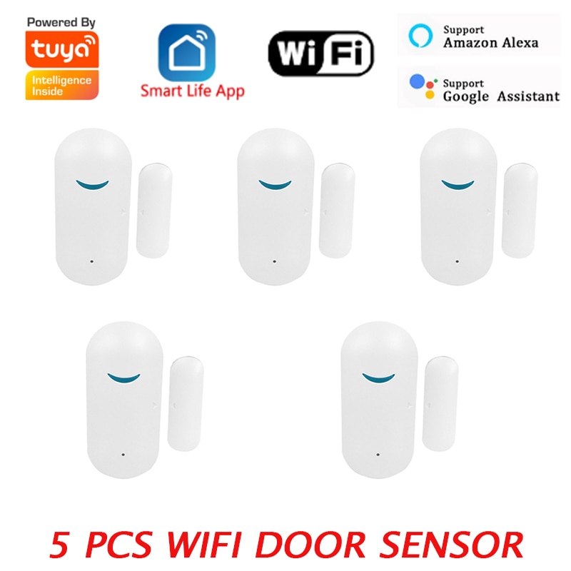 Tuya Smart Life WIFI Door/Window Detector Notification Alert Security Sensor Smart Home Support Alexa Google Home No Need Hub