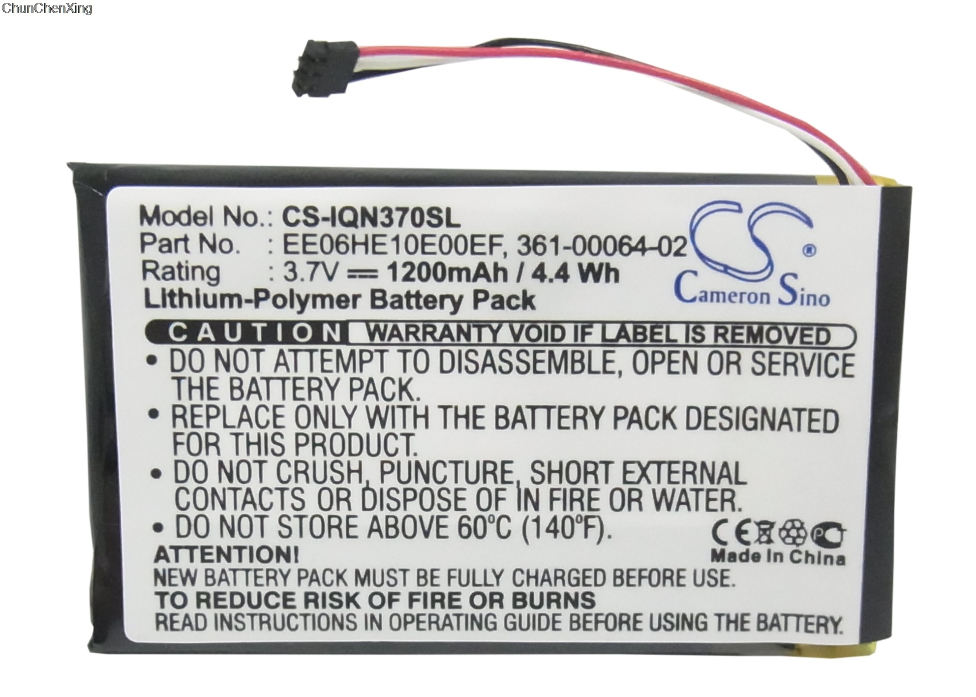 Batteria Cameron Sino 1200mAh 361-00064-02 361-00046-02 per Garmin Nuvi 3700, Nuvi 3760,Nuvi 3760T, Nuvi 3790, Nuvi 3790T
