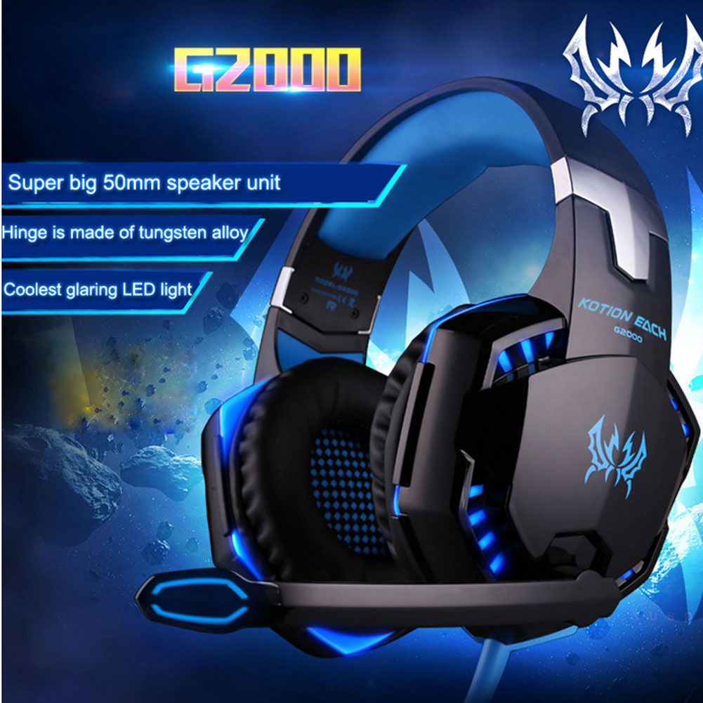 G2000 Spielen Headset Verdrahtete 3D umgeben Klang Kopfhörer RGB Licht Professionelle Headset Mit Mikrofon Für Laptop Smartphone
