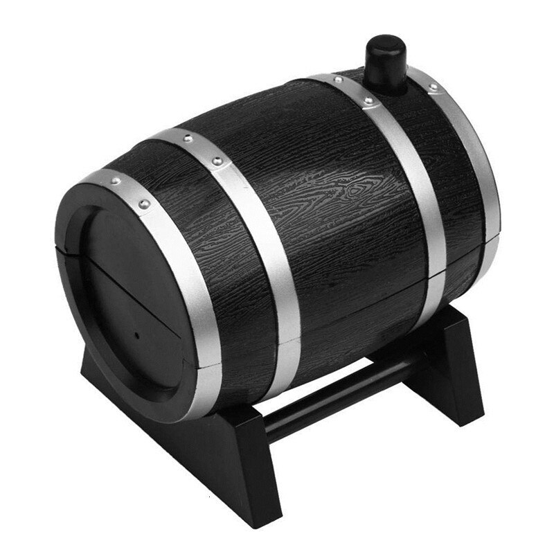 1 PC Automatic Oak Wine Barrel-Shaped Toothpick Holders Plastic Box Container Case For Home Kitchen: issee