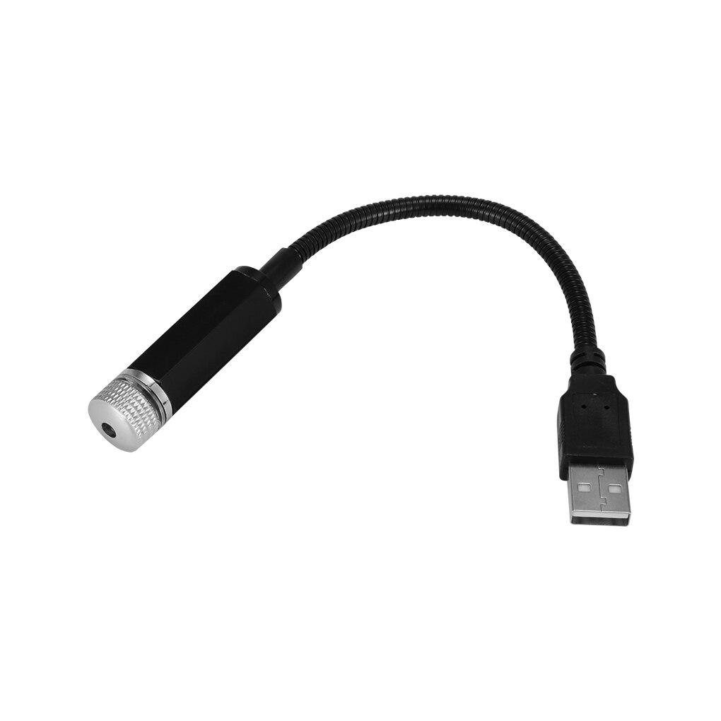 Luz de proyección de techo de coche, proyector de techo Interior, luz LED de ambiente ajustable USB portátil, luz roja