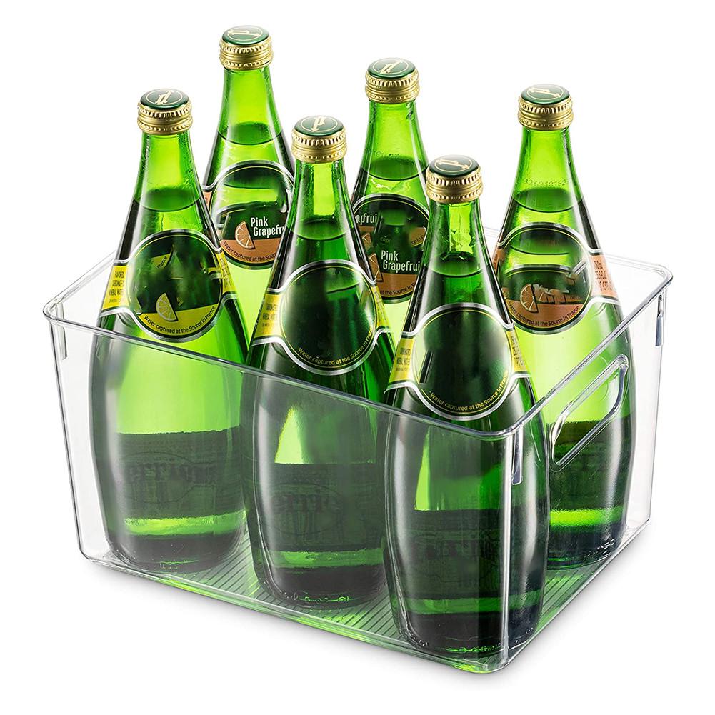 Multi Kitchen Fridge Freezer Space Saver Organizer Home Food Transparent Plastic Organizer Container Refrigerator Storage Boxes