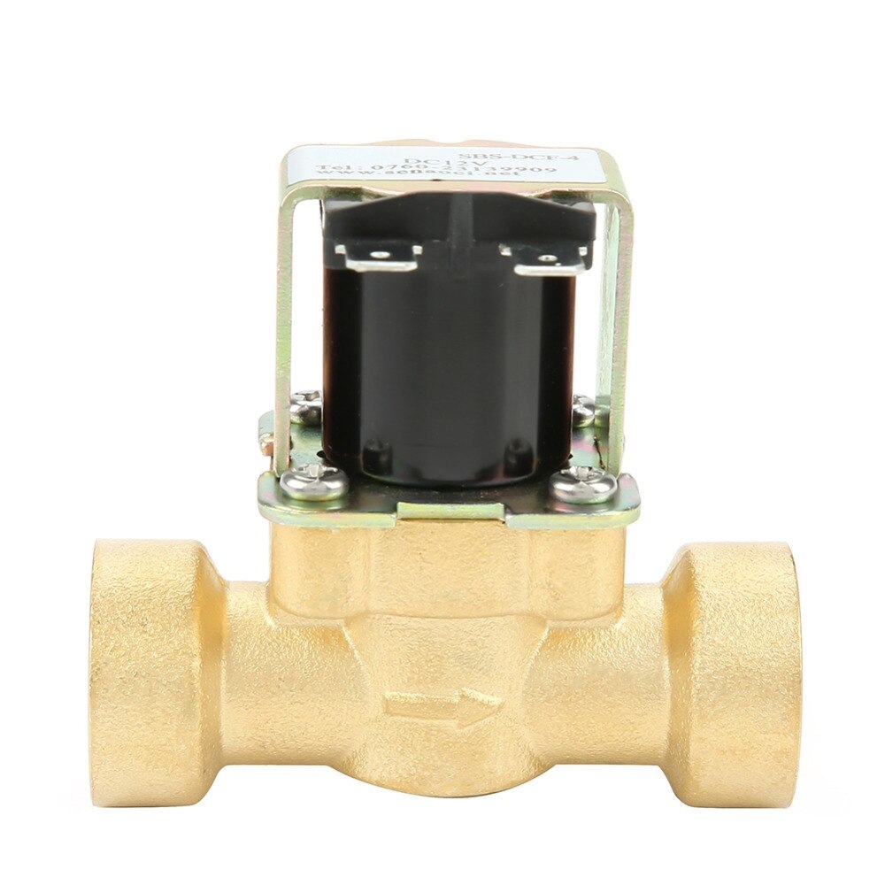Válvula magnética de agua eléctrica de 12V CC, válvula solenoide de latón DN15 G1/2, válvula de flujo constante, interruptor regulador de presión