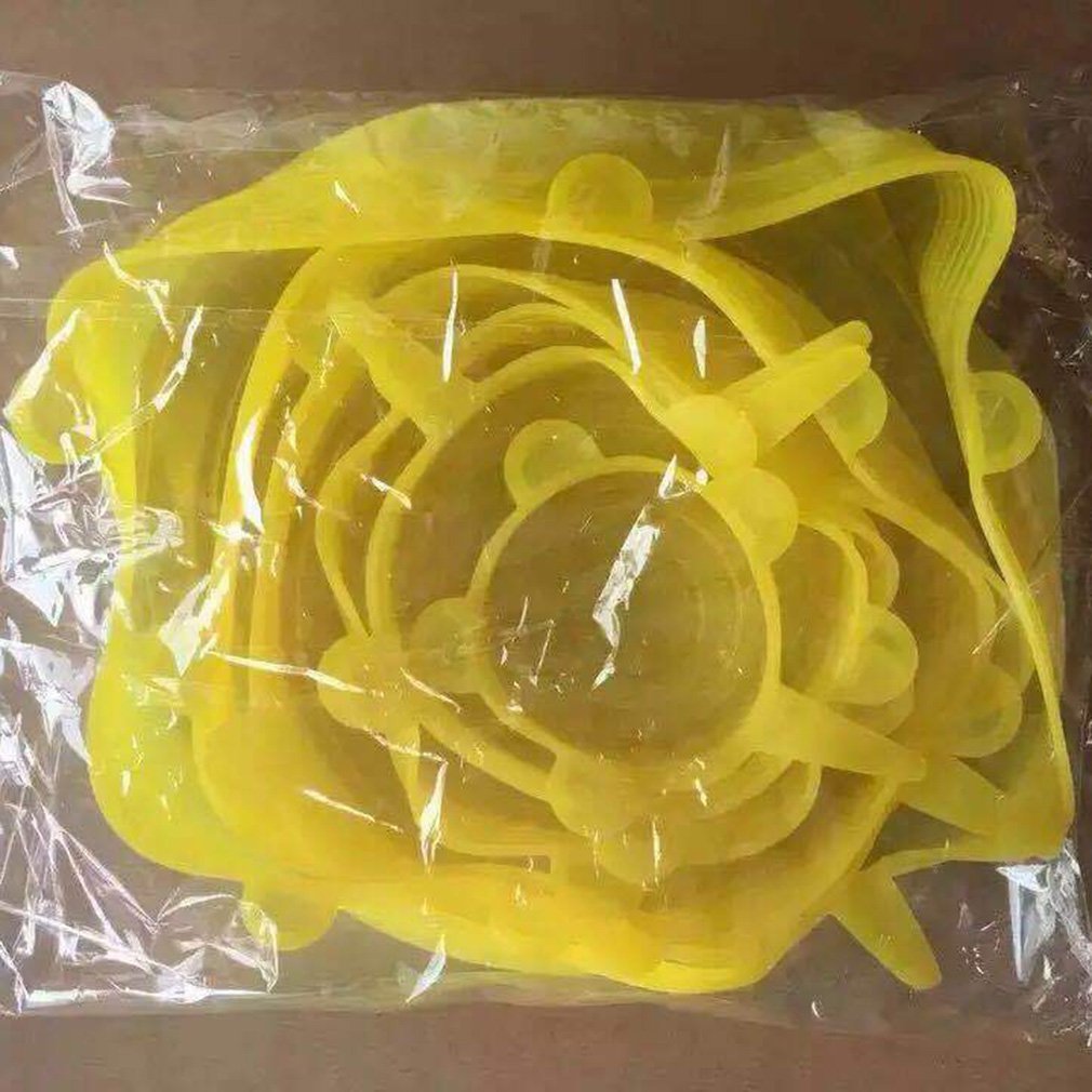 Deksel Deksel Keuken Siliconen 6 Stuk Vers Houden Deksel Universele Accessoires Kom Deksel Verzegelde Cling Food Grade Siliconen deksel