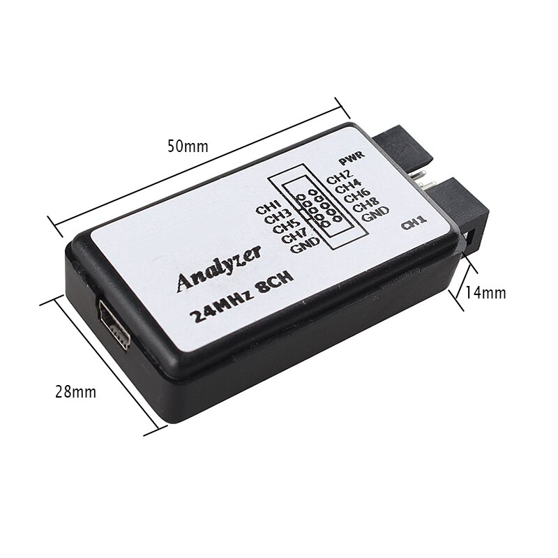 USB Logic Analyzer 24MHz 8 Channel 24M/seconds Logic Analyzer Debugger For ARM FPGA Logic Analyzer Logic 24M 8CH