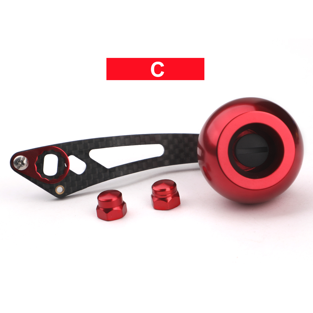 ROLLFISH Fishing Reel Handle Rocker Arm Carbon Fiber Light Weight 28g Ergonomic Multicolor Fishing Tools Accessories: Red