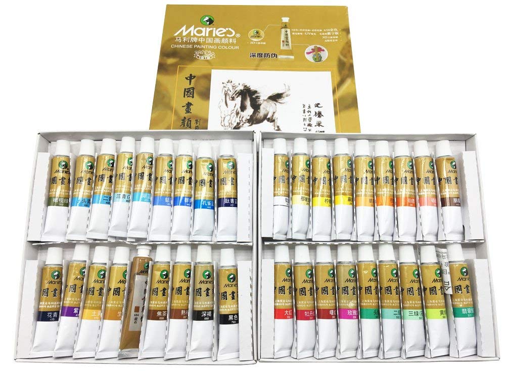 Marie 'S Chinese Schilderen Kleur Buizen Big Size Aquarel Set 12 Ml 12 Kleuren Art Supply