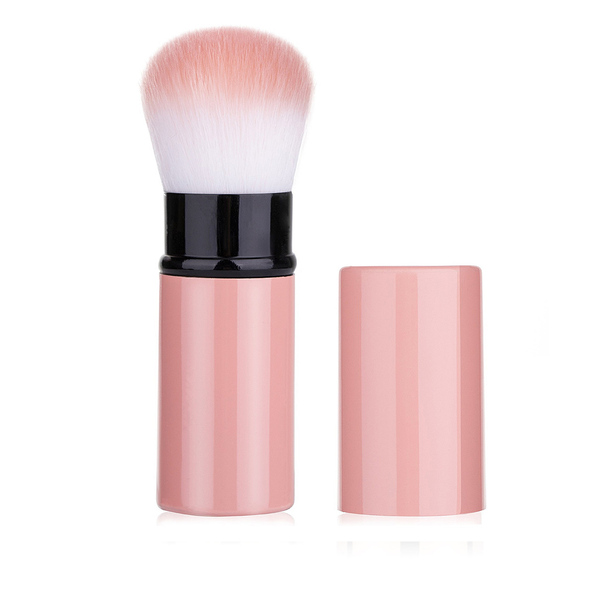Pro Retractable Soft Makeup Brush Cosmetic Adjustable Face Powder Brush Kabuki Brush: Beige