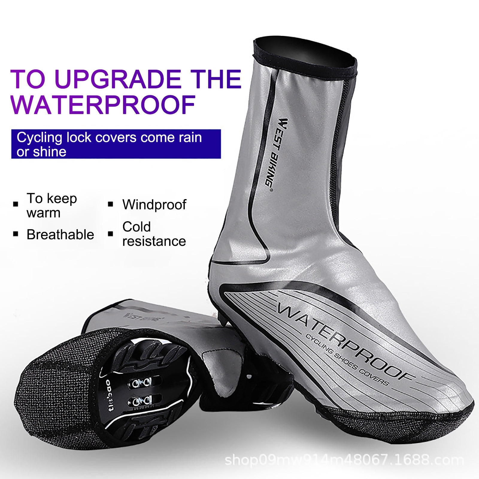 Fietsen Overschoenen Waterdicht Winddicht Winter Warm Reflecterende Fiets Schoenen Cover Winter Fiets Schoen Cover Protector Schoen Cover # G30