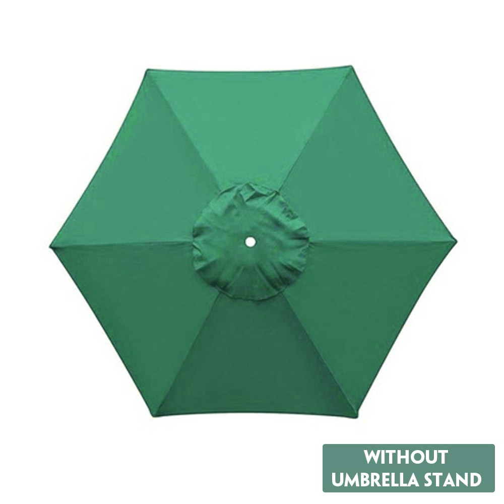2m parasols de terrasse, support de protection pour parasol, 48 lampes led, auvent de jardin extérieur, abri solaire pour cour, piscine, plage: Vert foncé