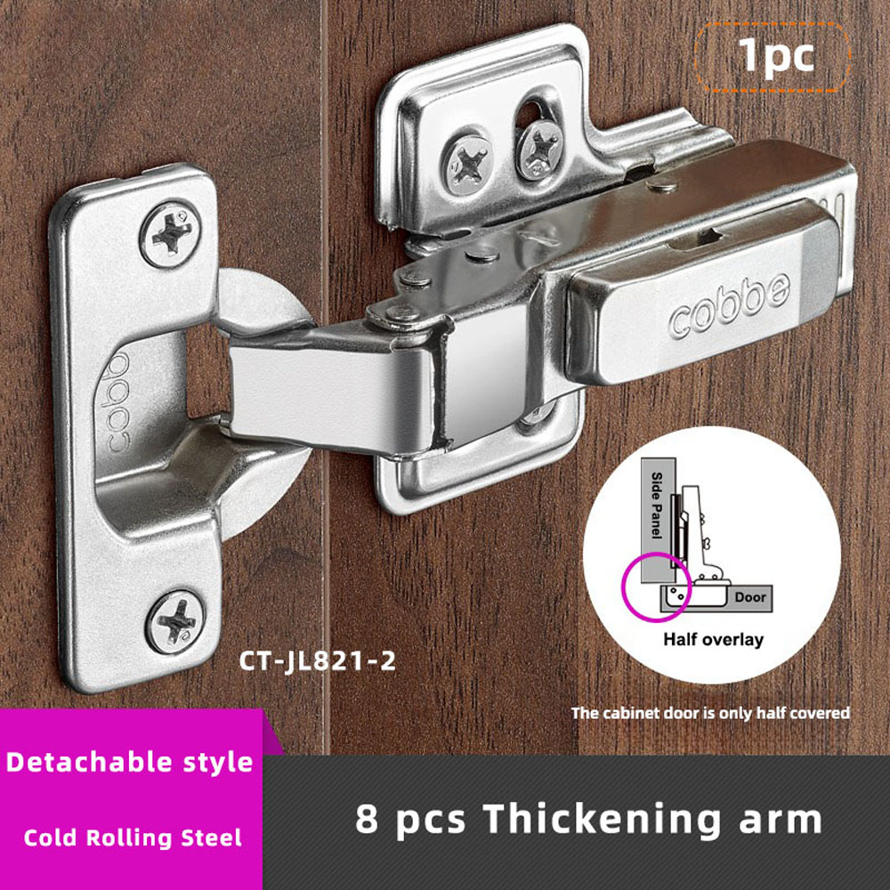 Bisagra de armario para muebles, puerta de acero en rollo frío, bisagras hidráulicas, amortiguador, Cierre Suave para herrajes para muebles de cocina, 1 ud.: Ruby Red