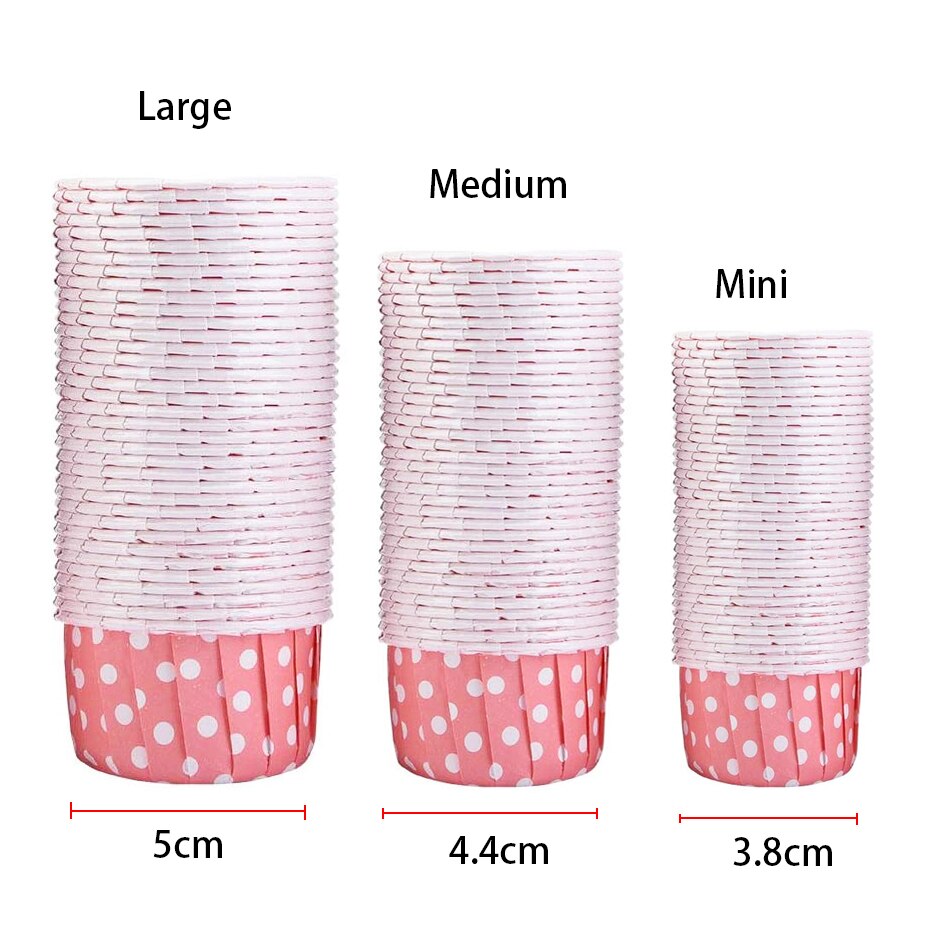 100 Pcs Cupcake Paper Cups Wrapper Wedding Cake Mold Muffin Cupcake Liners Baking Cup Set Bakery Party Supplies Gold
