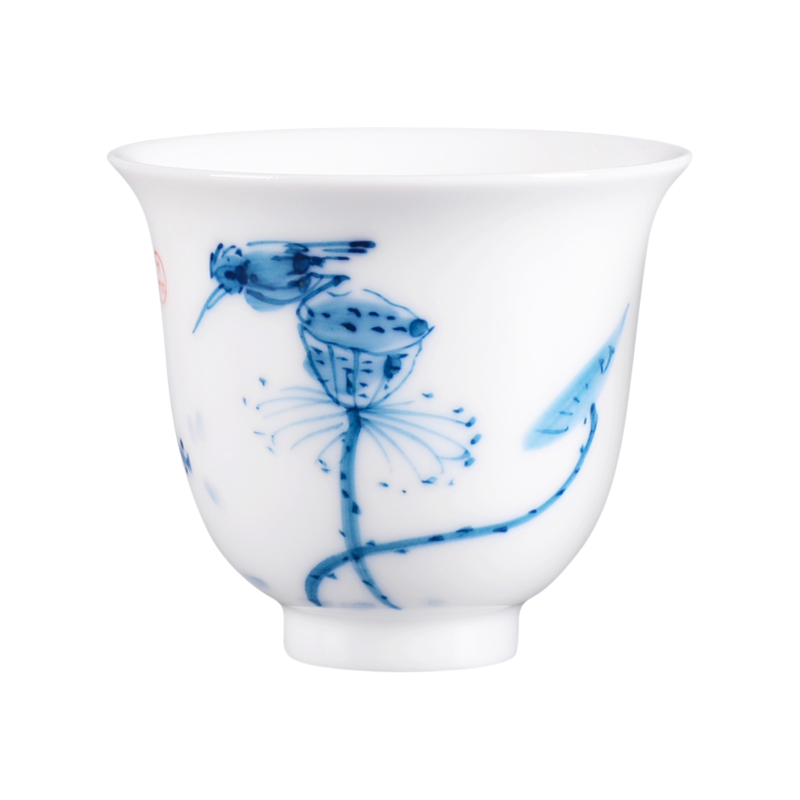 2 Stks/set Blauw En Wit Porseleinen Handgemaakte Keramische Theekopje Chinese Porselein Thee Kom Thee Set Accessoires Persoonlijke Single Cup