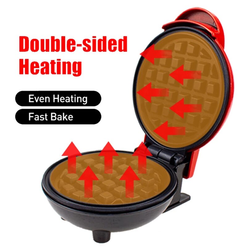 Mini electric Waffles Maker Cake Pan Kitchen Baking Dish No-Stick Baking Pan Egg Cake Oven Pan Eggette Machine Mini Waffle Pot