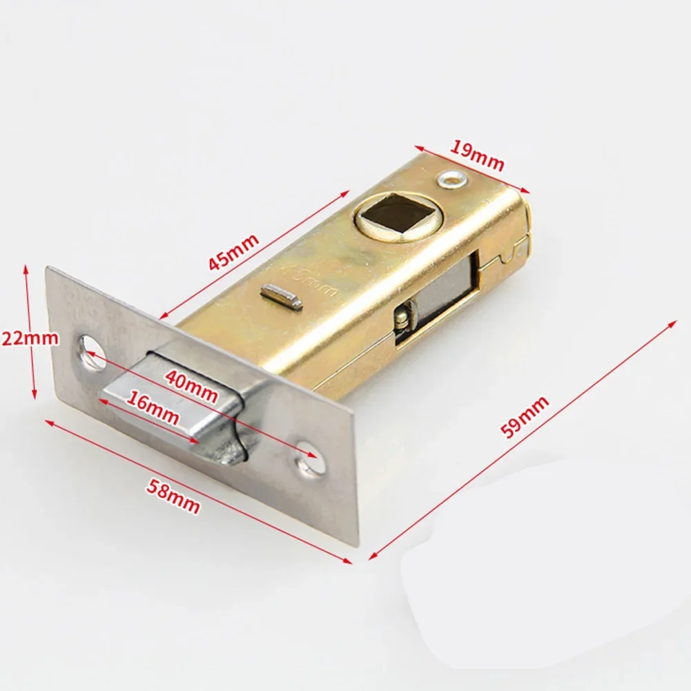 Tubular Latch Internal Bolt Facility Zinc Alloy 30mm 35mm 40mm 45mm Latch For Both Right And Left Hand Opening Doors: Silver