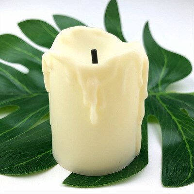 Velas de luz LED para el hogar, velas de luz, lámpara, Tealight, romántico, , votivo, batería sin llama, electrónica colorida, el mejor para el hogar, 1 ud.: beige