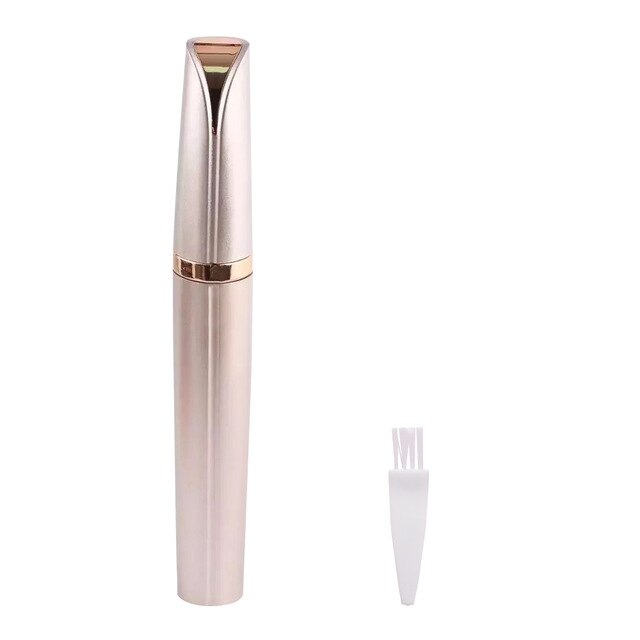 Tondeuse à sourcils sans douleur, stylo d&#39;épilation, rasoir, Mini batterie de coupe, épilateur Facial Portable pour femmes: Rose Gold