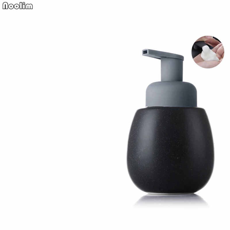 Keramisk pressetype sæbedispenser sfærisk håndsæbe lotion flaske sanitizer emulsion separat flaske til køkken badeværelse: D