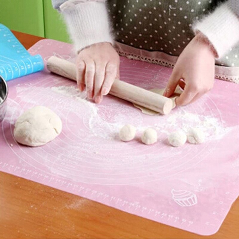 Unihome 50*40 cm Siliconen Mat Bakken Cake Deeg Fondant Rolling Kneden Mat Bakken Mat Met Schaal Koken Plaat keuken Gereedschap