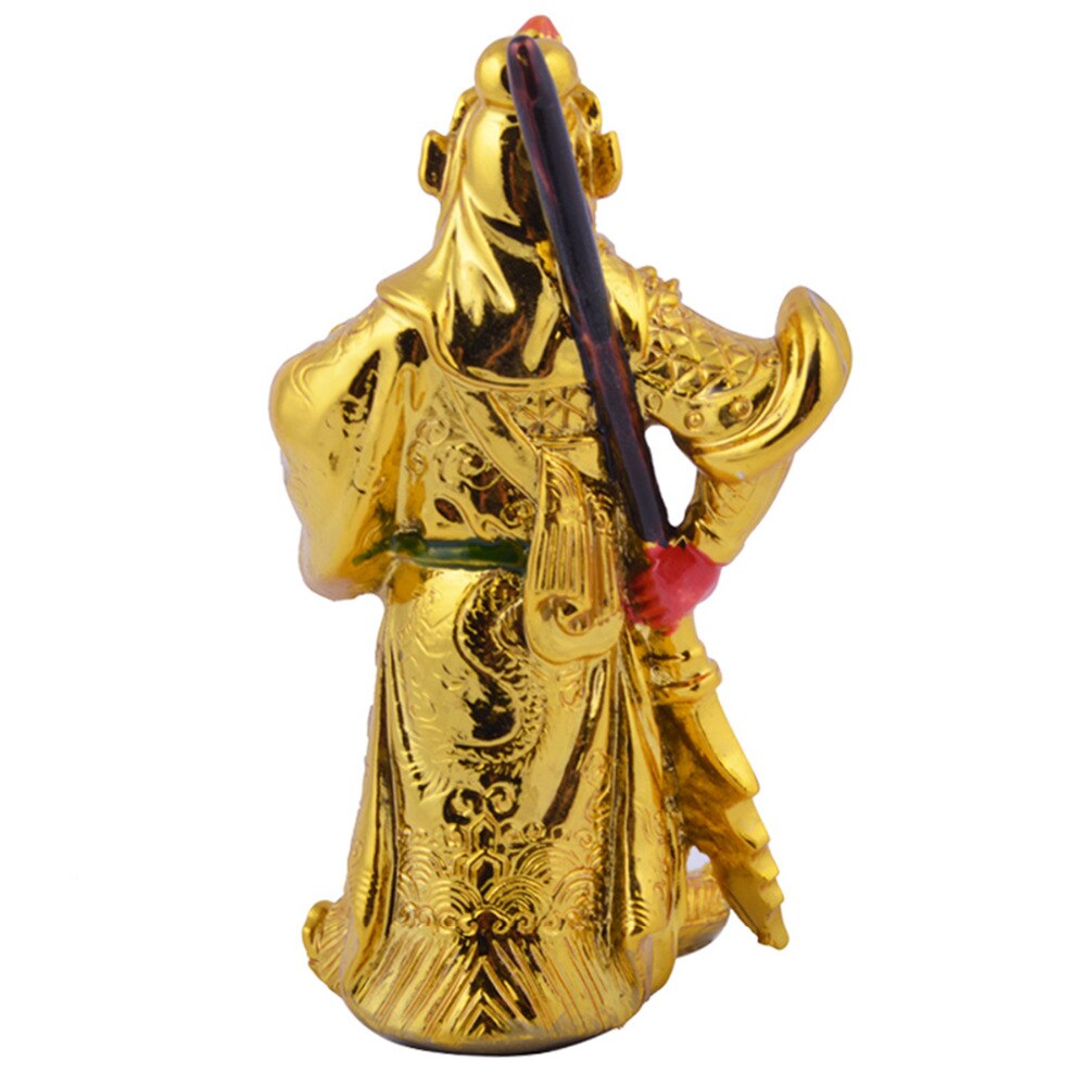 Wu God Of Wealth Resin Manufacturers Painted Gold Crafts Kowloon Buddha Guan Gong handicrafts Kwan Kung Statue C1035