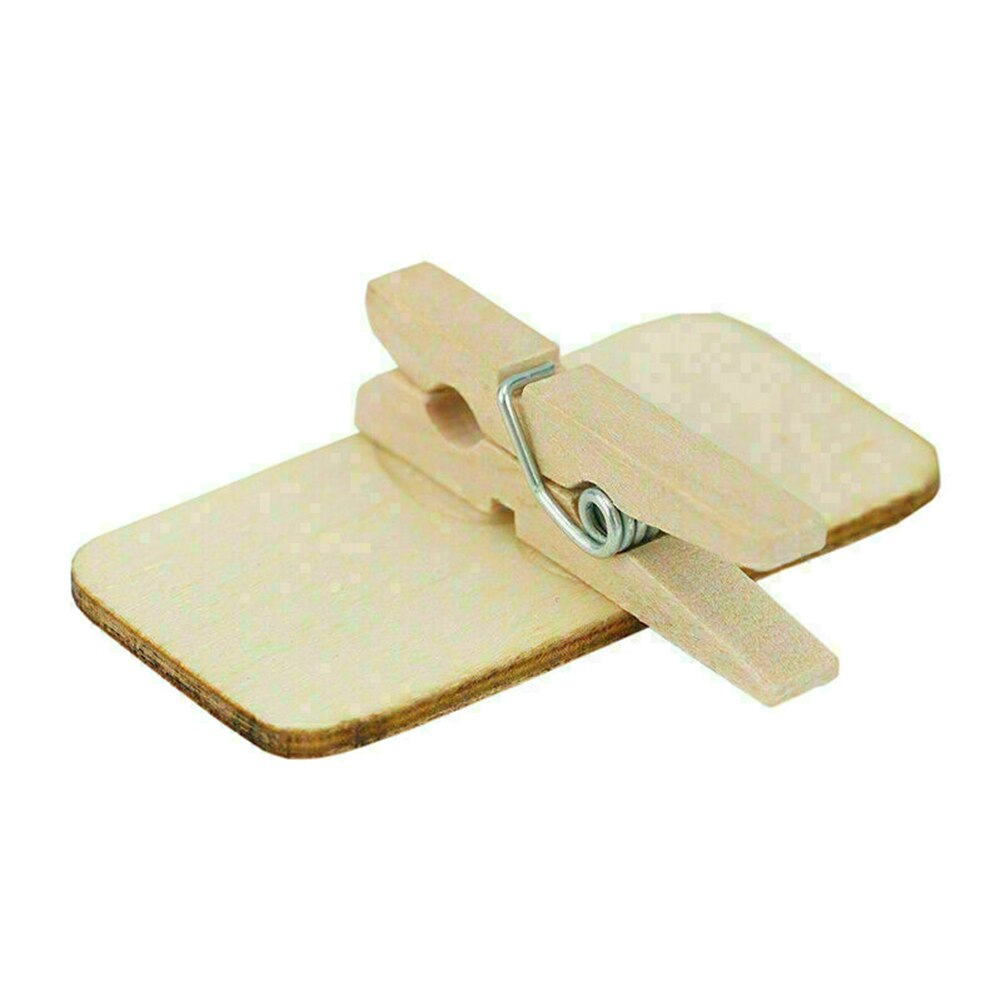 Mini Wooden Blackboard Memo Sign Message Small Note Stand Clip for Food Labels Party QJY99