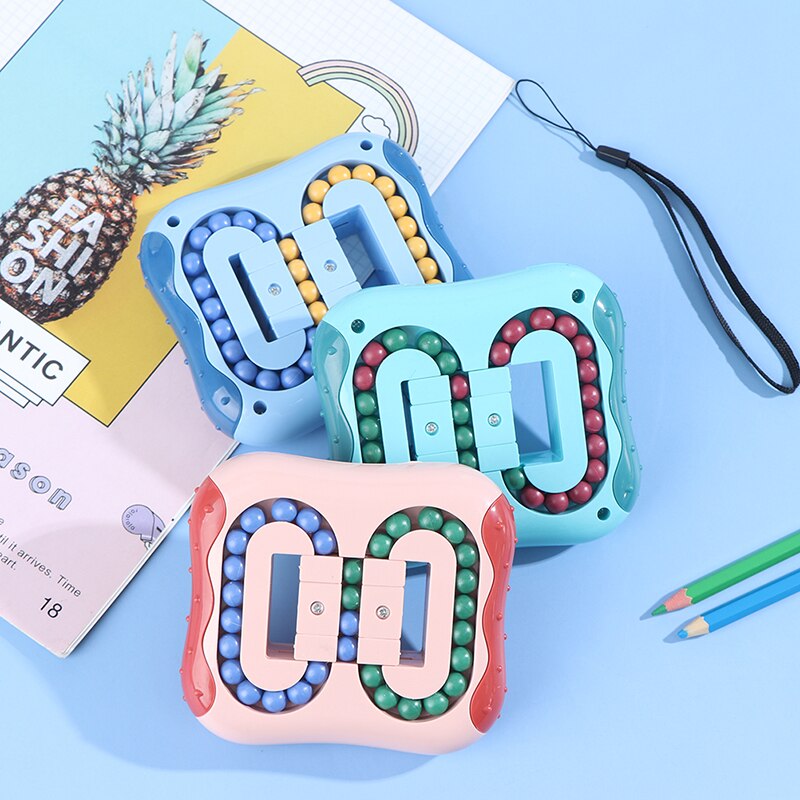 Roterende Magic Bean Vingertop Speelgoed Intelligentie Kubus Stress Verlichten Vinger Gyro Educatief Bouwsteen Speelgoed