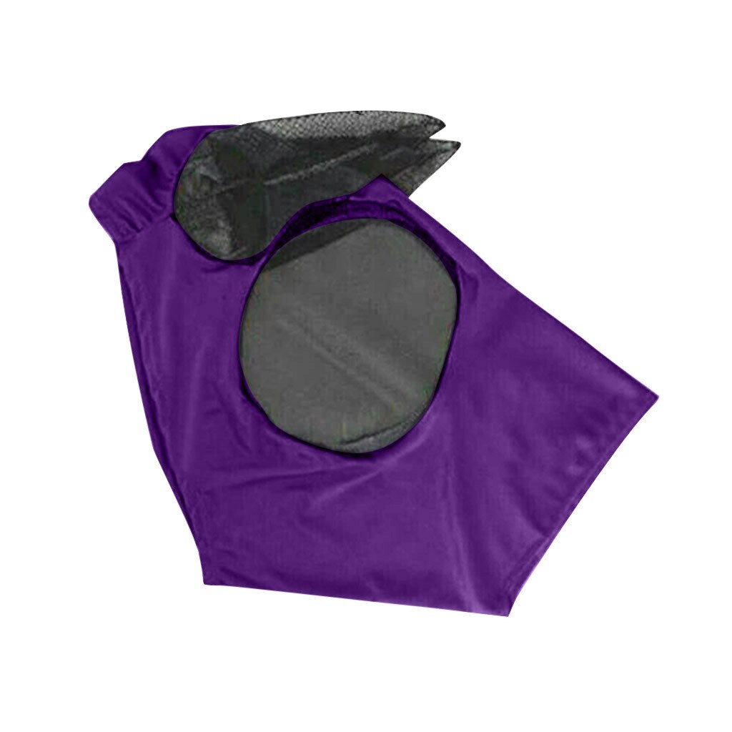 Anti-Fly Mesh Equine Mask Comfort Fit Fly Mask Protects Eyes and Ears Horses UV Protection Face Cover Farm Animal Supplies: Purple