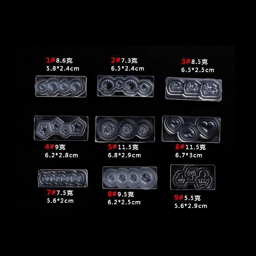 Mini Heart Seashell Resin Cabochon DIY Tool Silicone Molds Tiny Nail Bows Decors Resin Jewelry Flowers Charms Transparent Mold